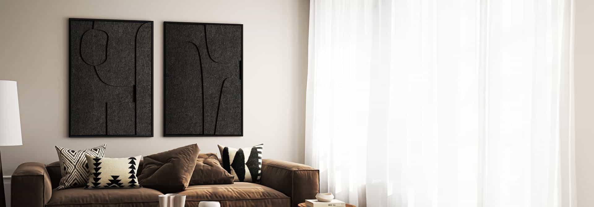 Felt Art. The trend of the moment, 3-layered felt in Japandi style! Delivered with a FREE premium frame!